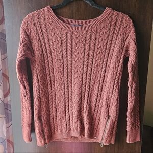 American Eagle Women's Cable Knit Sweater - Rust